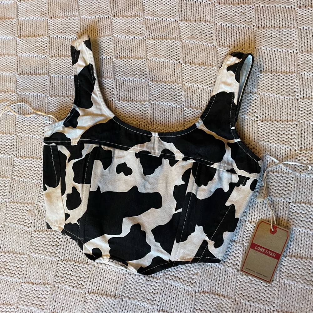 Cowgirl ribbed crop top
